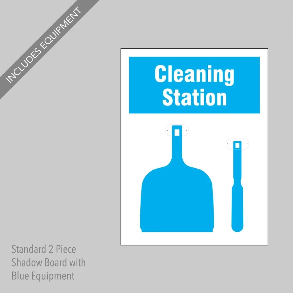 53592 Cleaning Station Shadow Board - 2 piece 440x600mm 10mm foam pvc - customised - specify logo & colours Miscellaneous