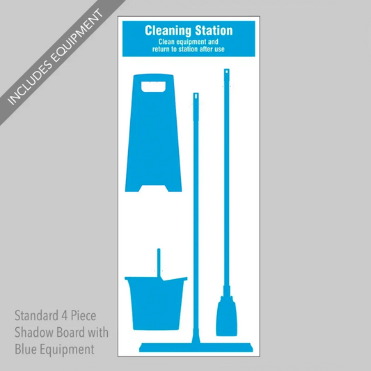 55986 Cleaning Station Shadow Board - 4 piece 750x1800mm 10mm foam pvc Miscellaneous