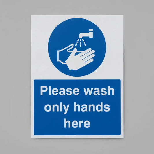 Please wash only hands here