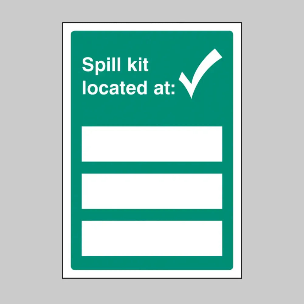 Spill kit located at adapt-a-sign 215x310mm