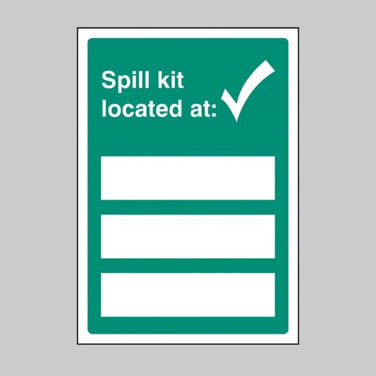 Spill kit located at adapt-a-sign 215x310mm
