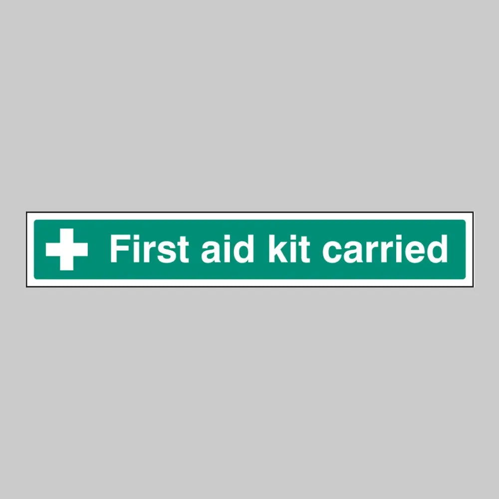 First aid kit carried 300x50mm self adhesive on face