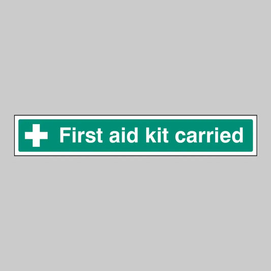 First aid kit carried 300x50mm self adhesive on face