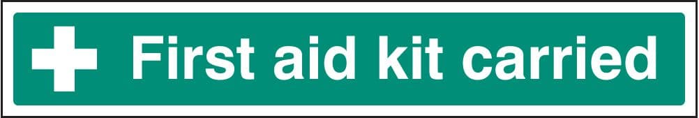 56096 First aid kit carried (face adhesive)  (300x50mm) Safety Sign