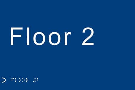 56131 Braille - Floor 2  (225x150mm) Safety Sign
