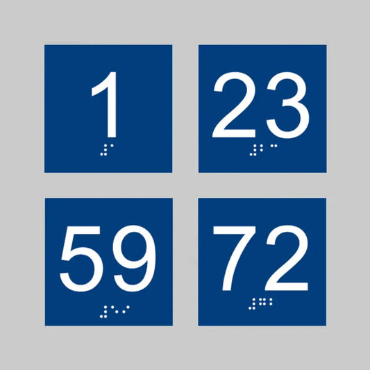 Braille - Door number 75x75mm