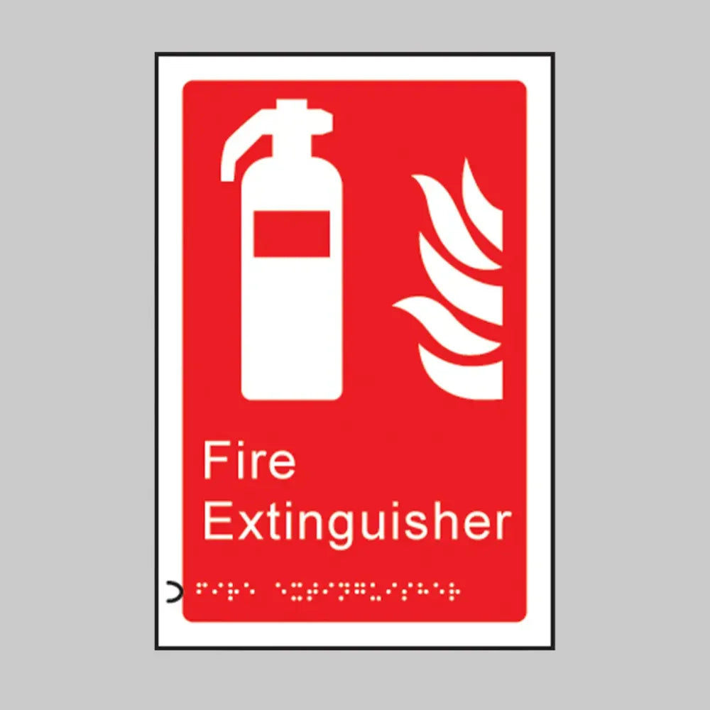 Braille - Fire extinguisher 150 x 225mm