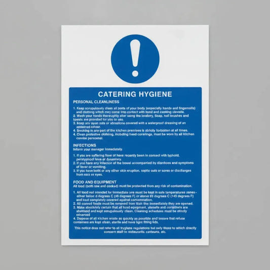 15618Y Catering hygiene Rigid Plastic (200x300mm) Safety Sign