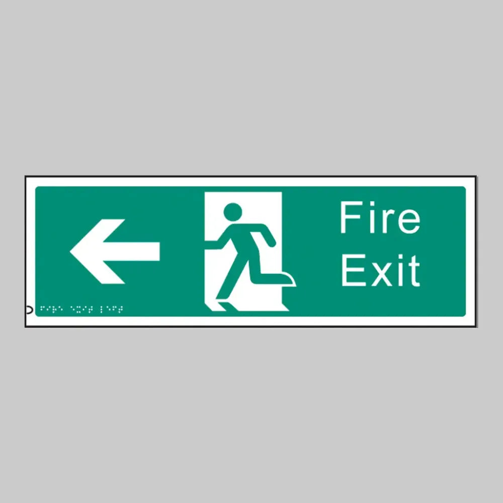 Braille - Fire exit left 450 x 150mm