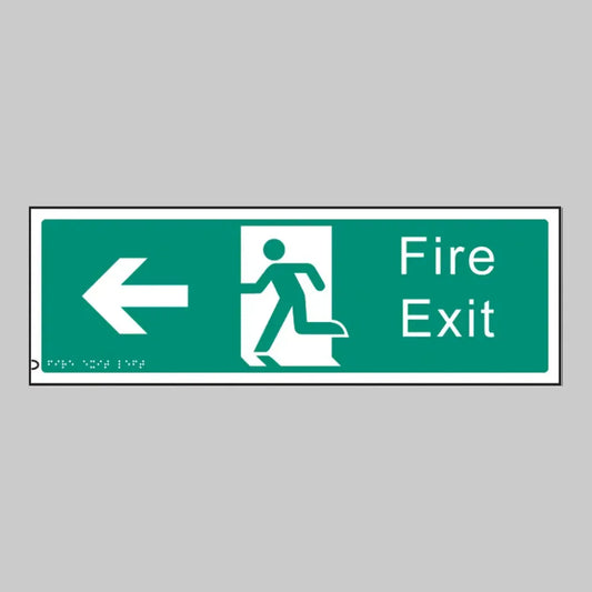 Braille - Fire exit left 450 x 150mm