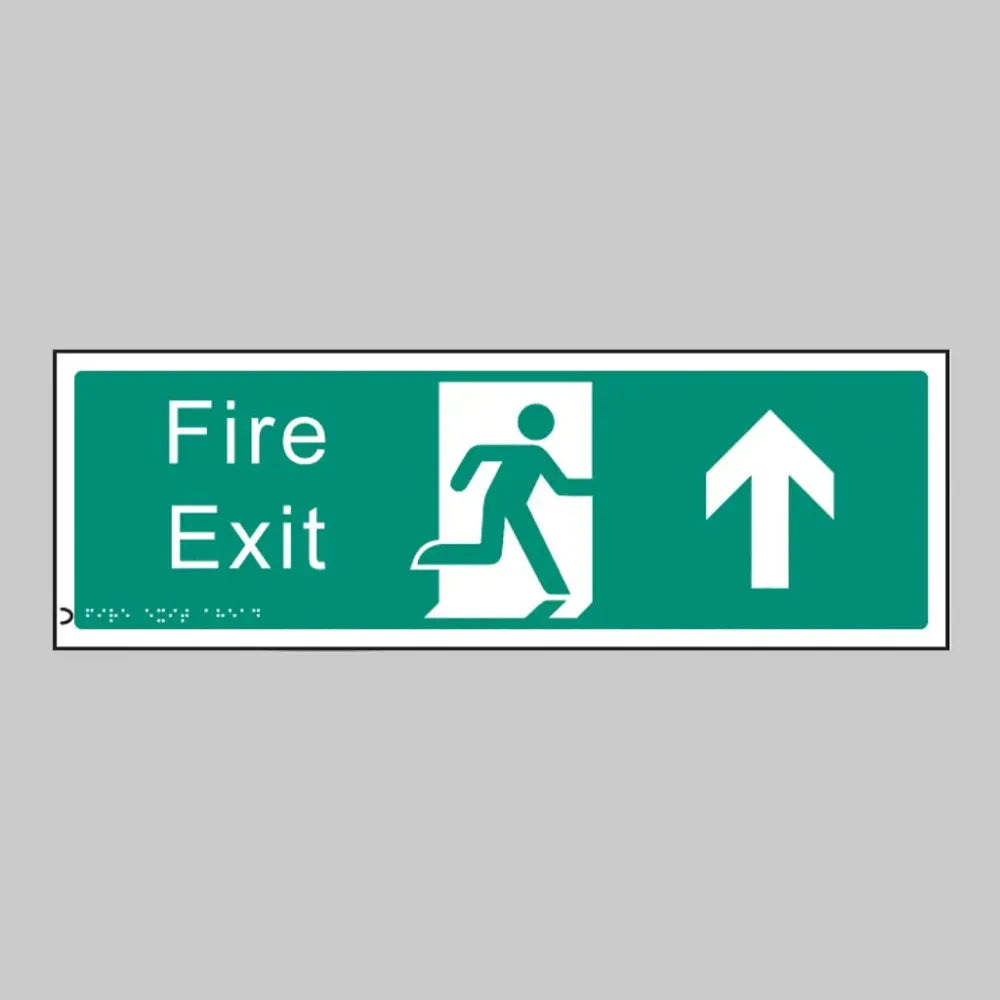 Braille - Fire exit up 450 x 150mm