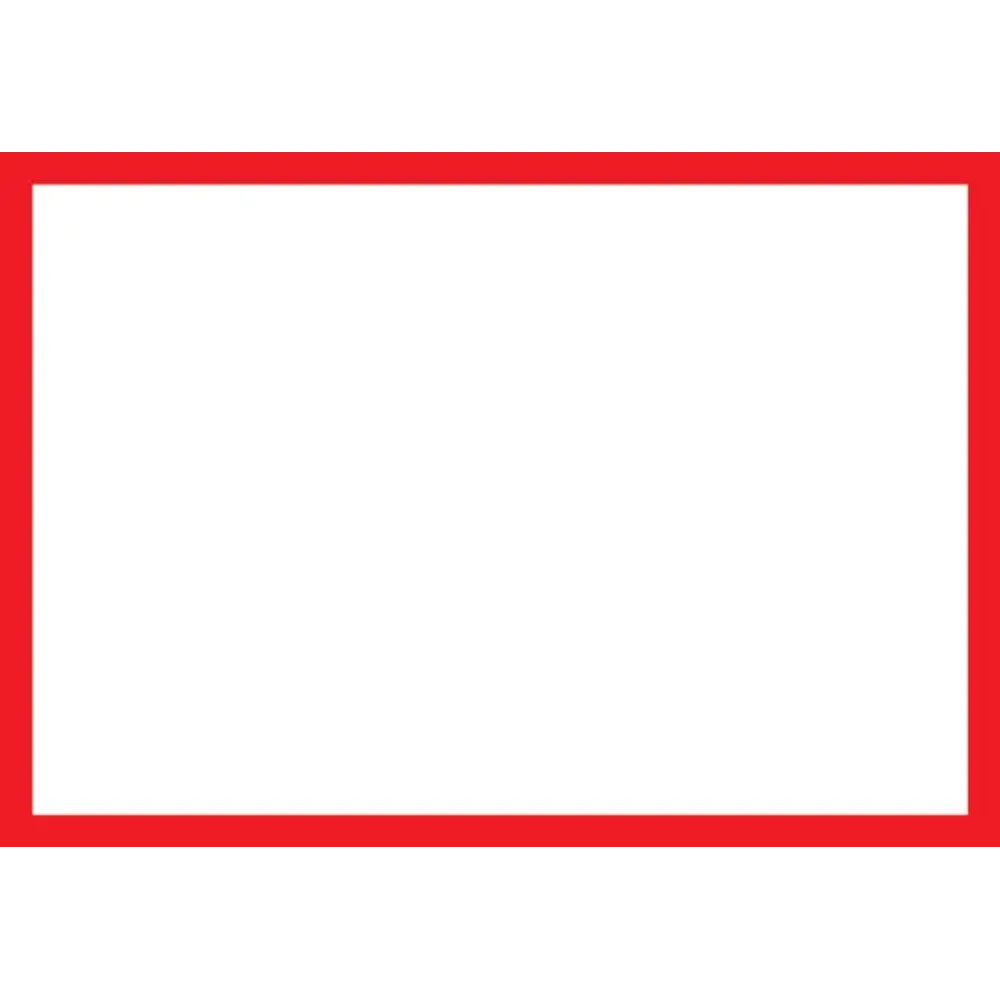 Blank Adapt-a-sign - Red Border 215x310mm