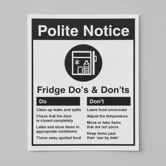 Office refrigerator - Do's & Dont's
