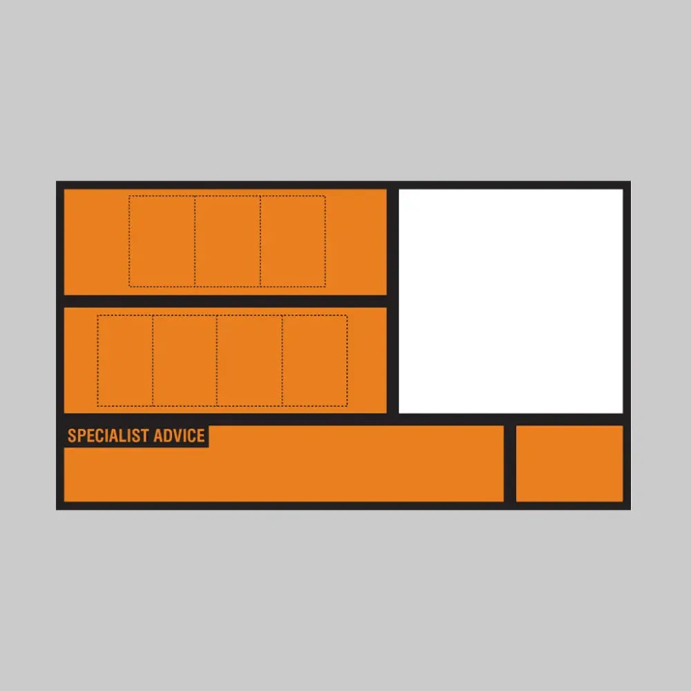 Design your own hazchem placard 700x400mm reflective self adhesive vinyl