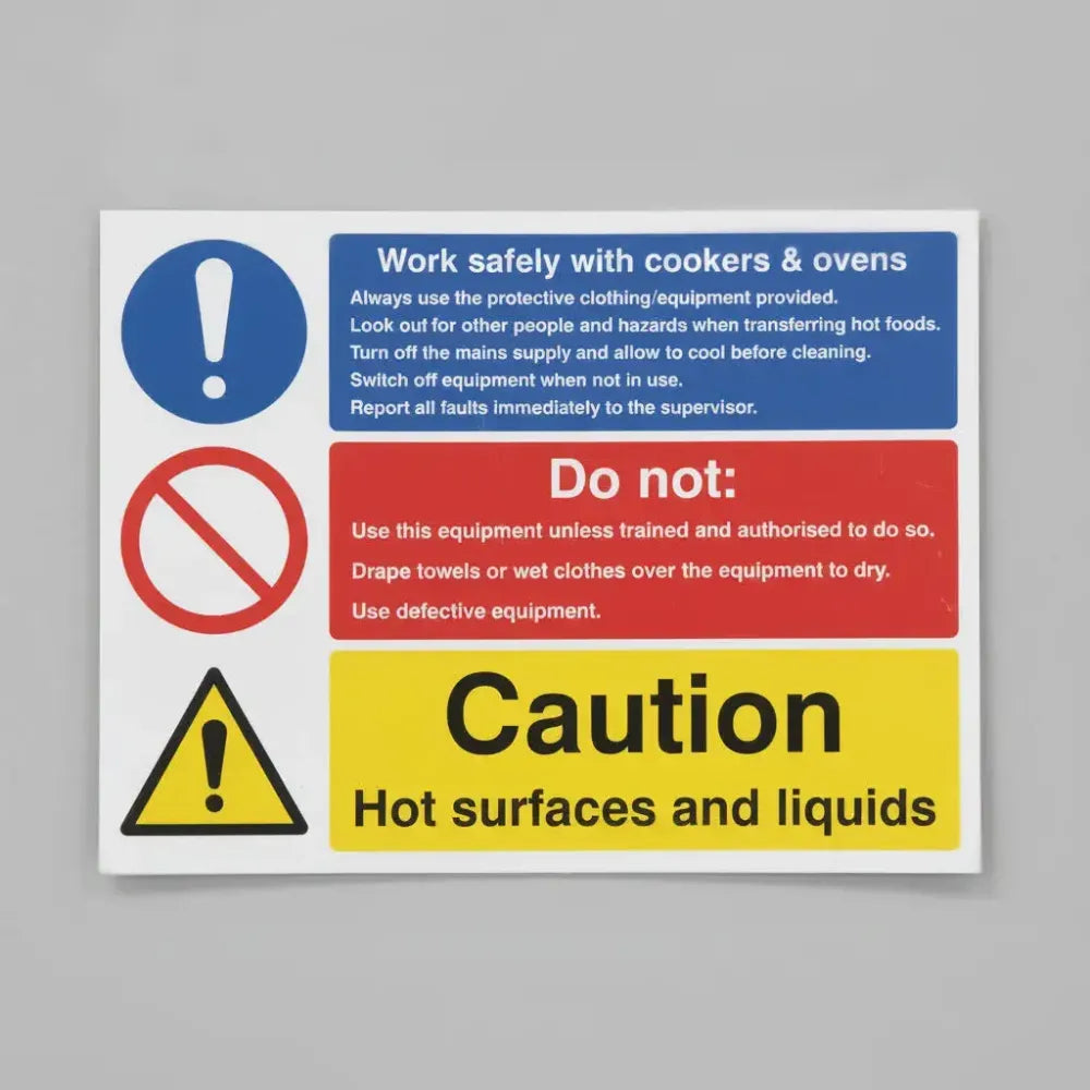Work safety with cookers & ovens
