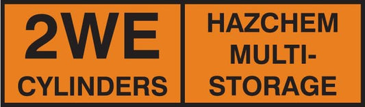 56268 2WE multi cylinder storage placard sav  (850x250mm) Safety Sign