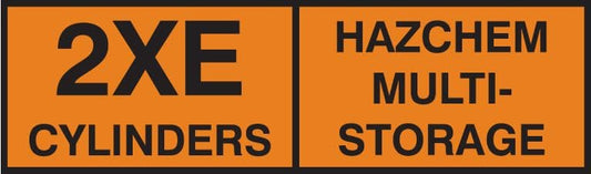 56269 2XE multi cylinder storage placard alu  (850x250mm) Safety Sign