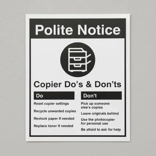 Office photocopier - Do's & Dont's