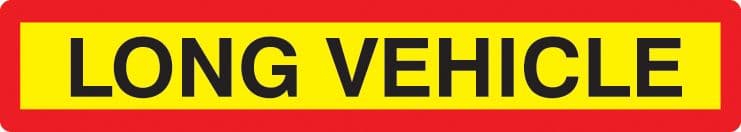 56295 Long vehicle panel 1265x225mm reflective aluminium  (1265x225mm) Safety Sign