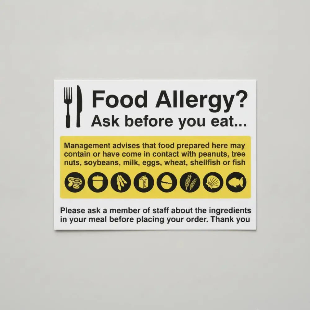 Food Allergy Notice