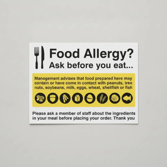 Food Allergy Notice