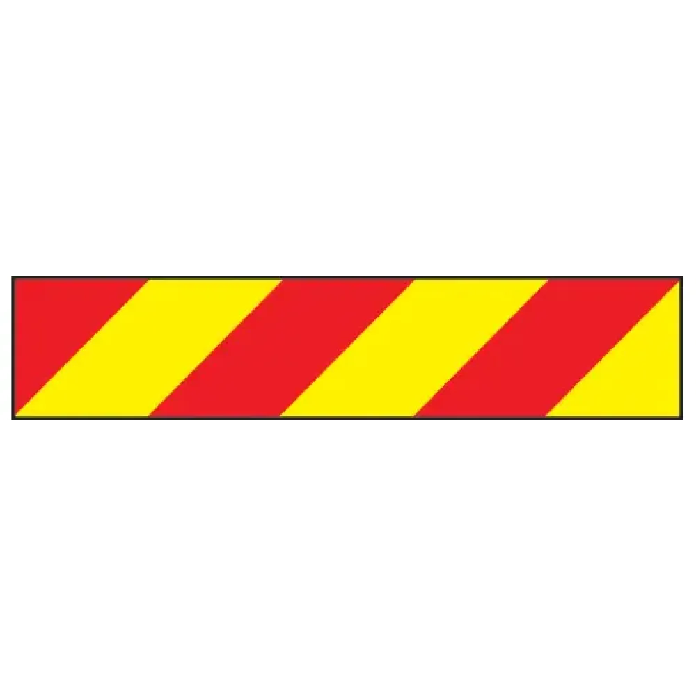 Vehicle hazard panel red/yellow (left) 700x140mm reflective magnetic