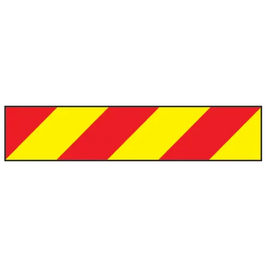 Vehicle hazard panel red/yellow (left) 700x140mm reflective magnetic
