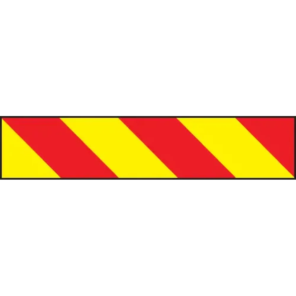 Vehicle hazard panel red/yellow (right) 700x140mm reflective magnetic