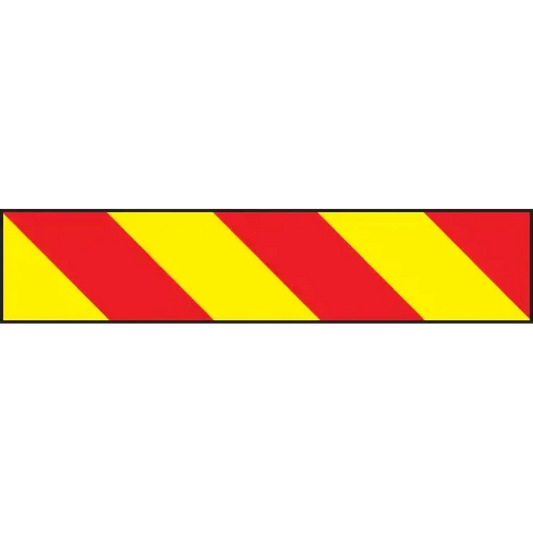 Vehicle hazard panel red/yellow (right) 700x140mm reflective magnetic