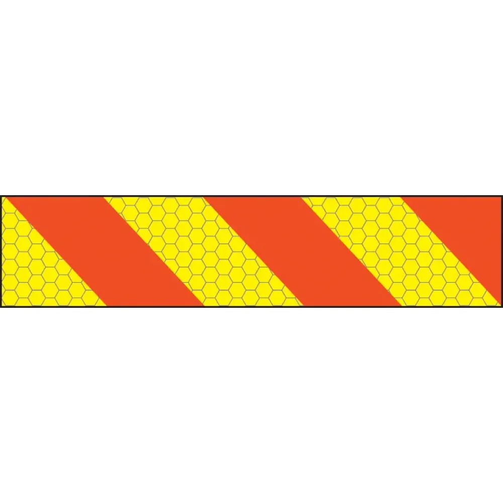 ECE70 Vehicle marking plate 600x140mm Aluminium right hand chevron