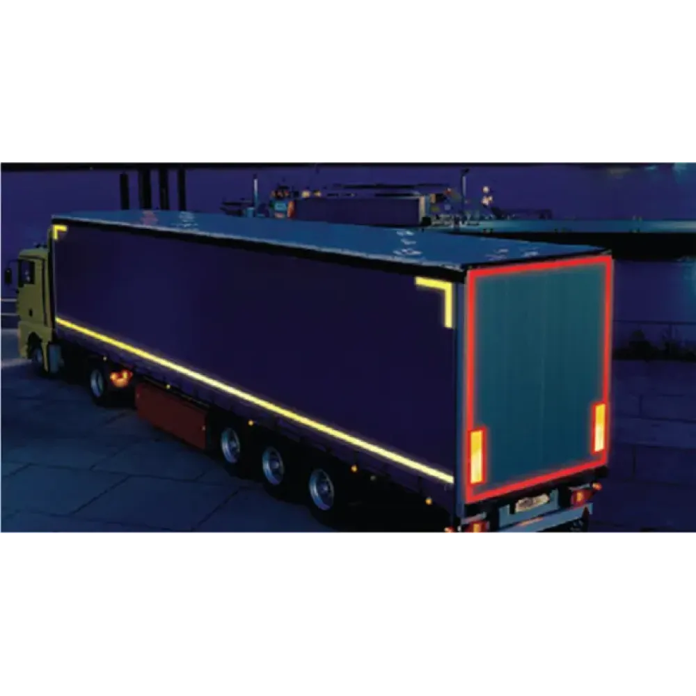 Yellow lorry marking contour tape 50mmx50m (curtain vehicle)