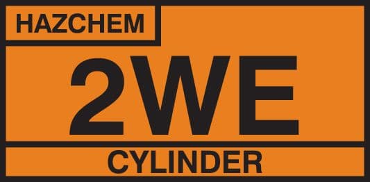 56374 2WE cylinder storage placard alu  (610x300mm) Safety Sign