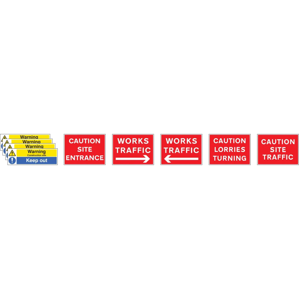 Site Starter Pack 1 (Pack of 9 signs)