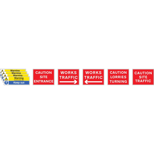 Site Starter Pack 1 (Pack of 9 signs)