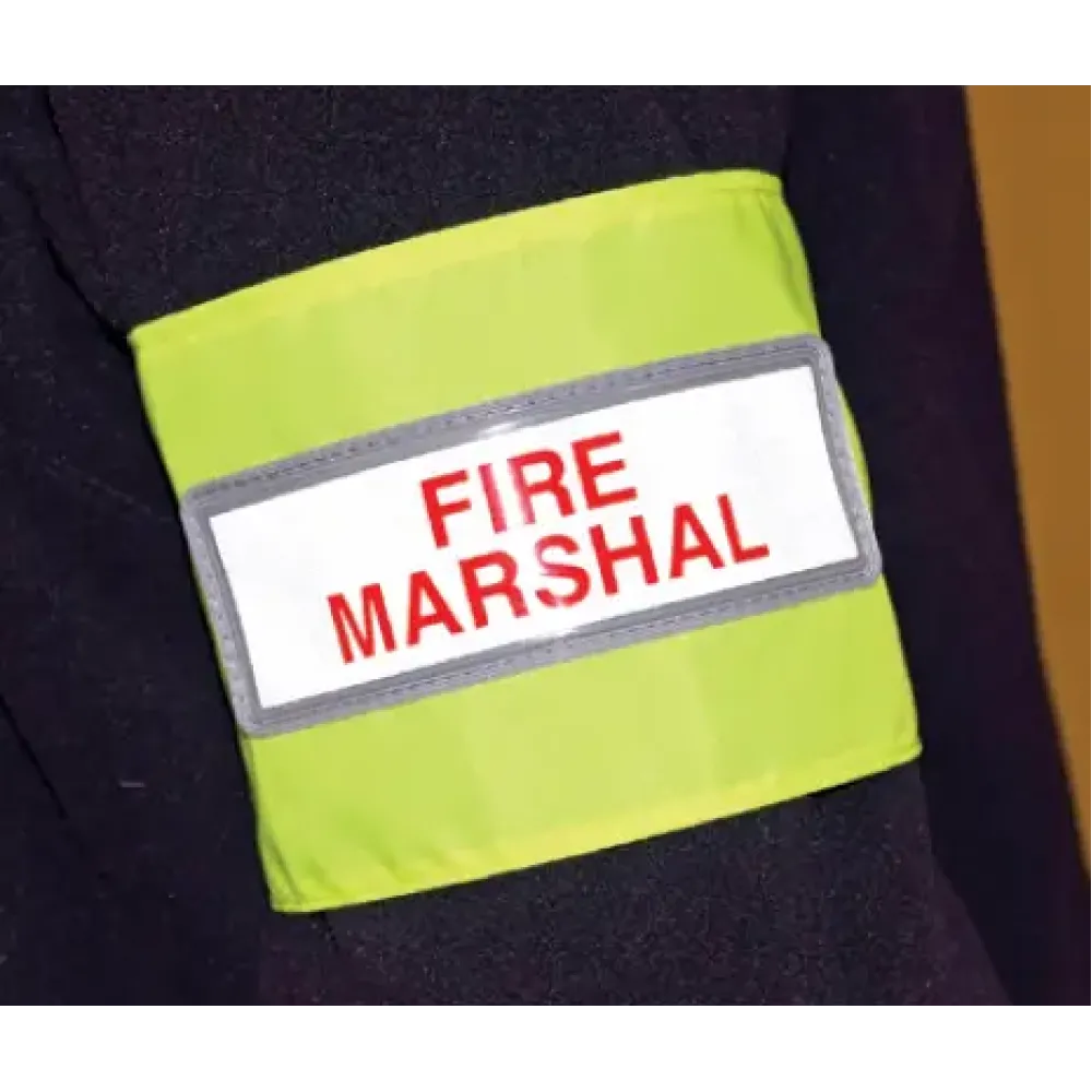 Fire marshal reflective armband