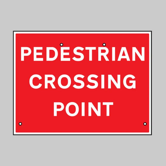 Pedestrian crossing point, 600x450mm Re-Flex Sign (3mm reflective polypropylene)