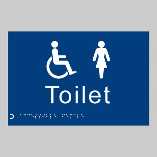 Braille - Toilet ladies/disabled 225 x 150mm