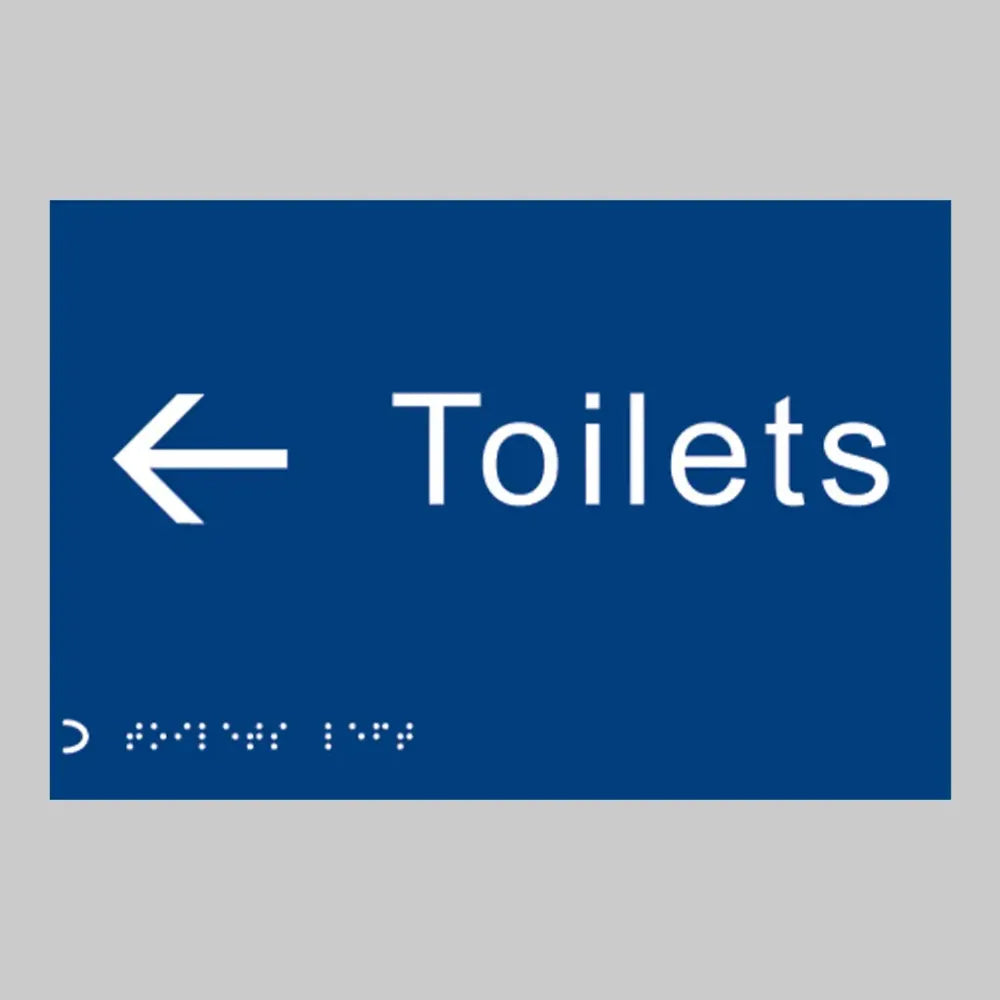 Braille - Toilets arrow left 225 x 150mm
