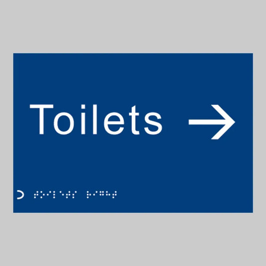 Braille - Toilets arrow right 225 x 150mm