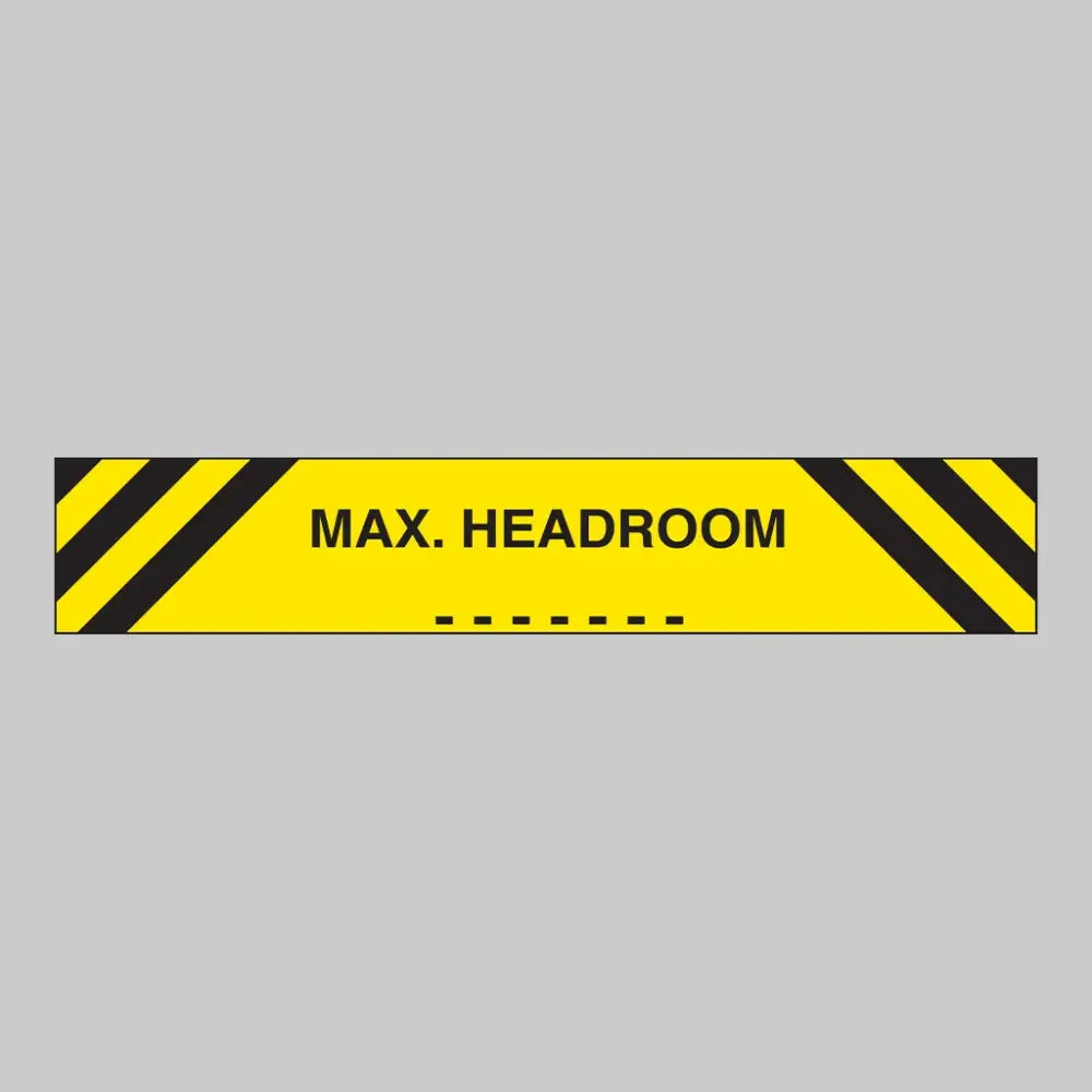 Max Headroom (insert height) 1200x150mm reflective aluminium