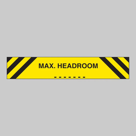 Max Headroom (insert height) 1200x150mm reflective aluminium