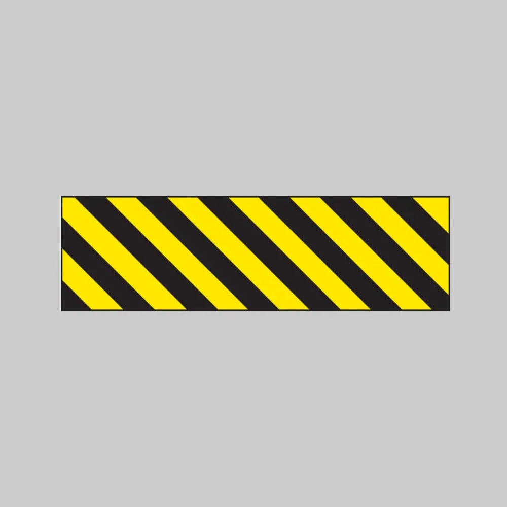 Hazard marker 600x150mm reflective aluminium right hand