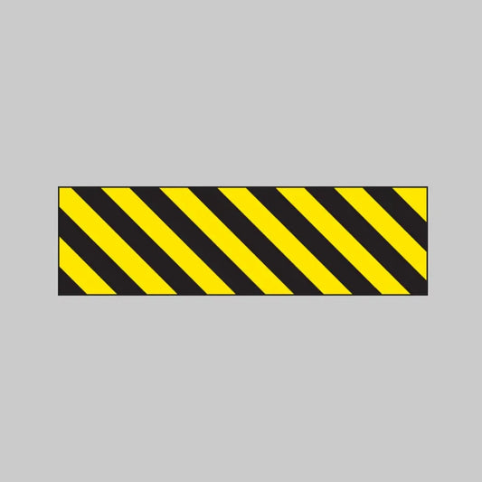 Hazard marker 600x150mm reflective aluminium right hand