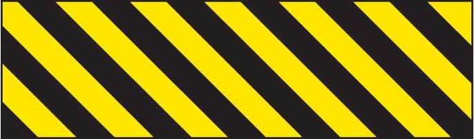56497 Hazard marker 600x150mm reflective aluminium right hand  (600x150mm) Safety Sign