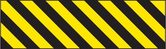 56497 Hazard marker 600x150mm reflective aluminium right hand  (600x150mm) Safety Sign