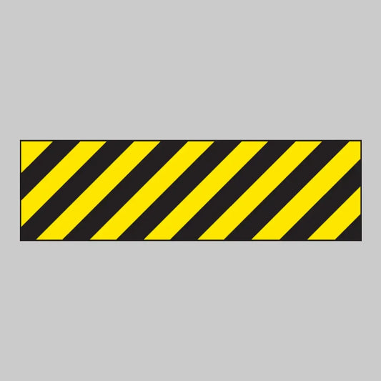 Hazard marker 600x150mm reflective aluminium left hand