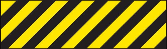 56498 Hazard marker 600x150mm reflective aluminium left hand  (600x150mm) Safety Sign