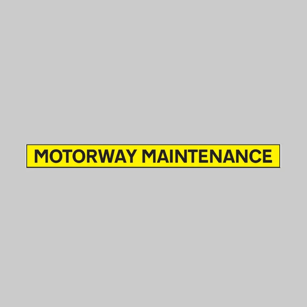 Motorway Maintenance 1300x100mm reflective self adhesive vinyl