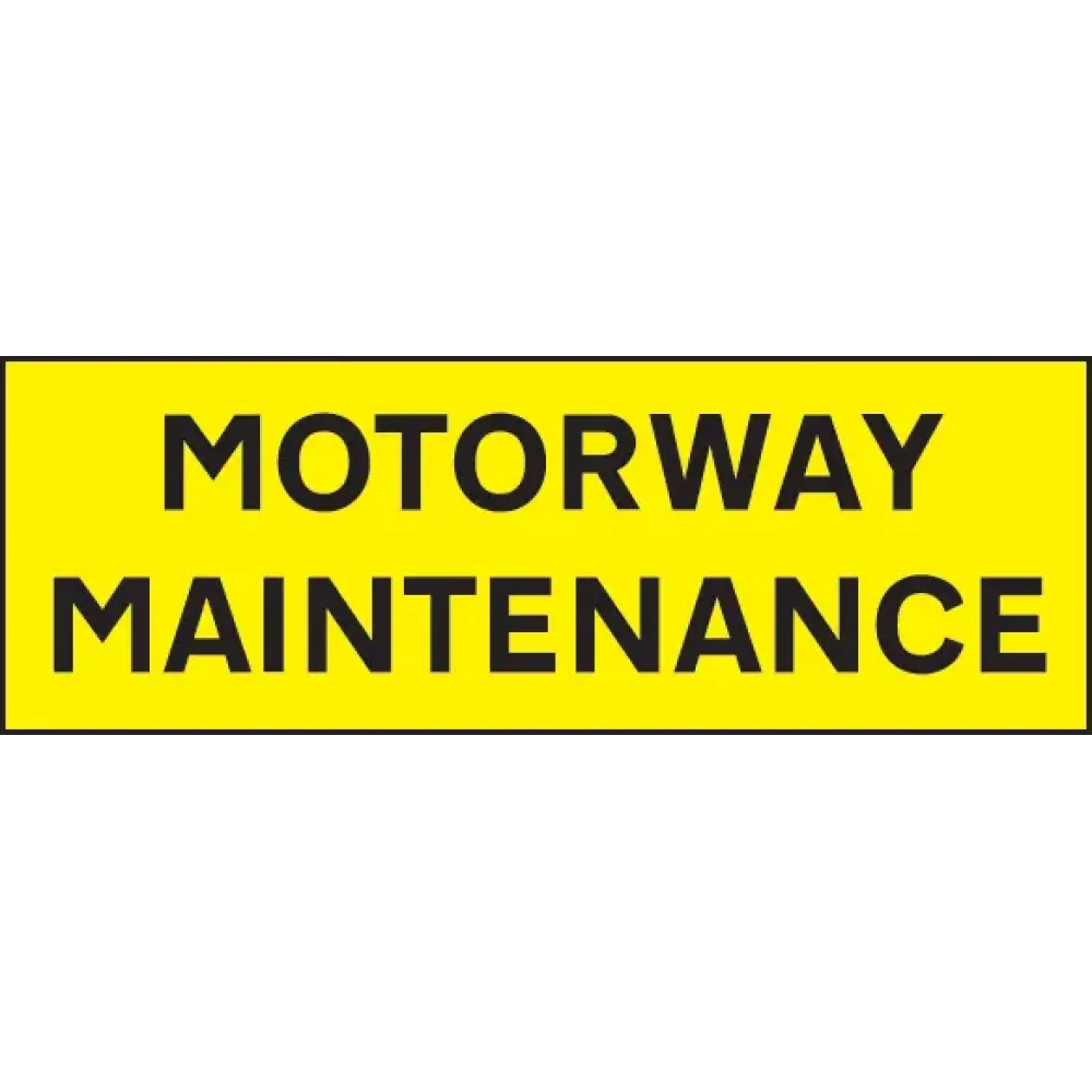 Motorway Maintenance 800x275mm reflective magnetic