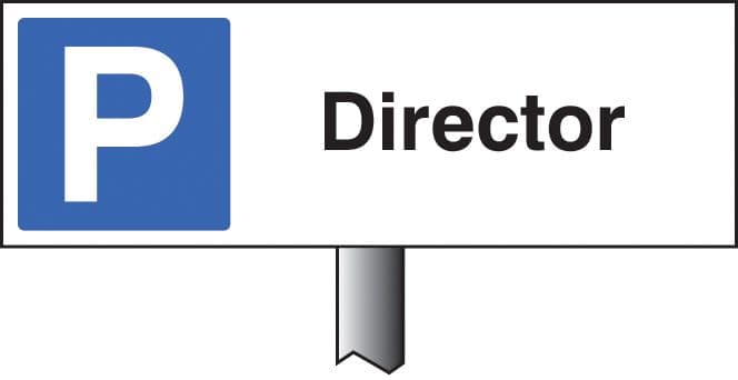 56528 Parking director verge sign 450x150mm (post 800mm)  (450x150mm) Safety Sign